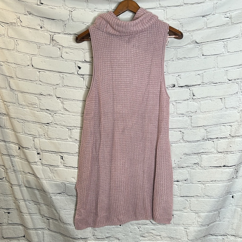 Sonoma Mauve Sleeveless Turtleneck Sweater Size Large Excellent Condition - Picture 2 of 12
